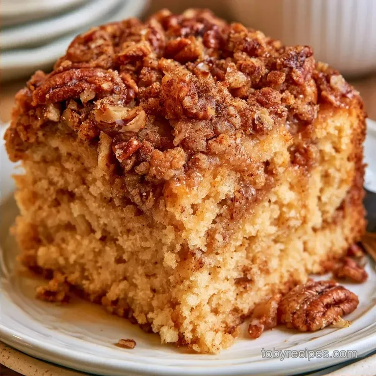 Old Fashioned Pecan Sour Cream Coffee Cake