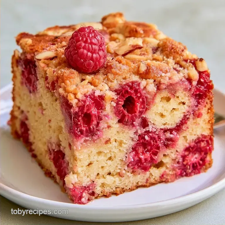 Raspberry Almond Coffee Cake with Sour Cream
