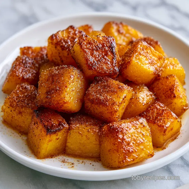 Oven Roasted Butternut Squash: Brown Sugar & Cinnamon