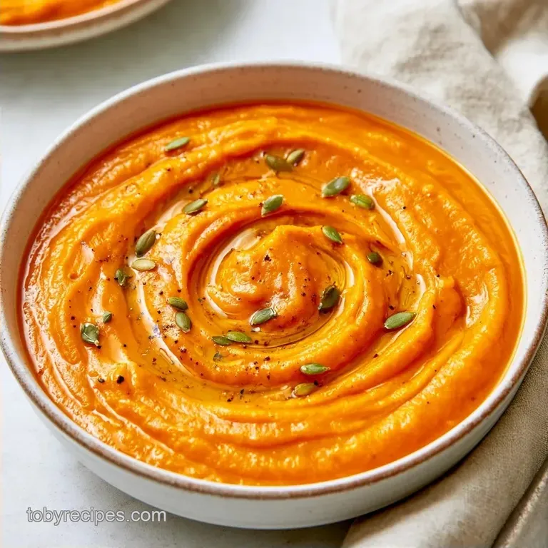 Roasted Butternut Squash Soup with Garlic