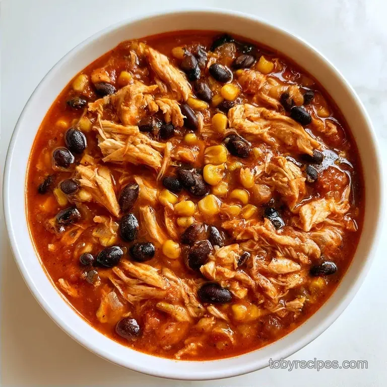 Creamy Slow Cooker Chicken Enchilada Soup