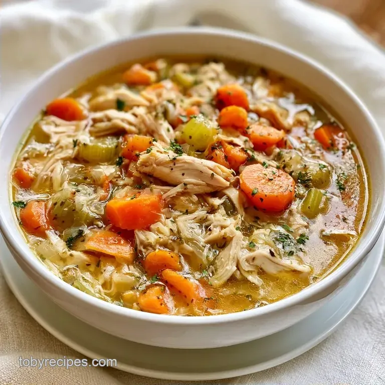 Slow Cooker Chicken Noodle Soup with Thighs