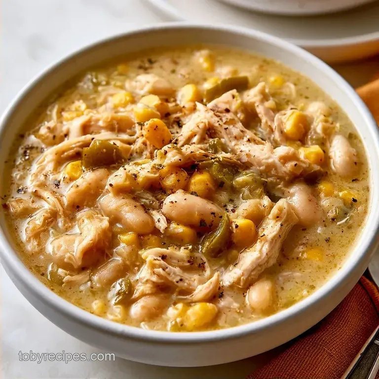 Creamy Slow Cooker White Chicken Chili