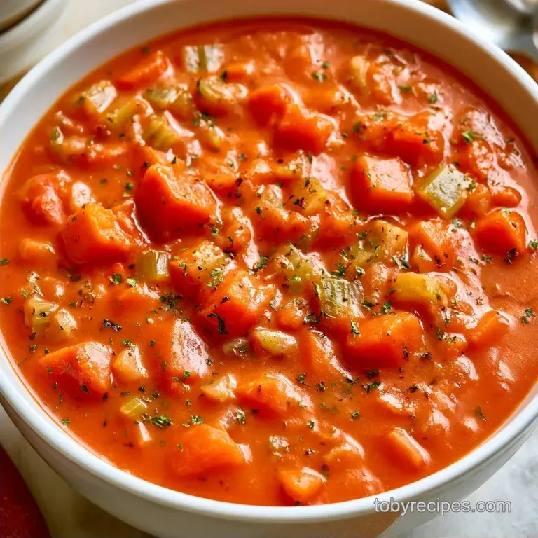 Hearty Homemade Tomato Vegetable Soup