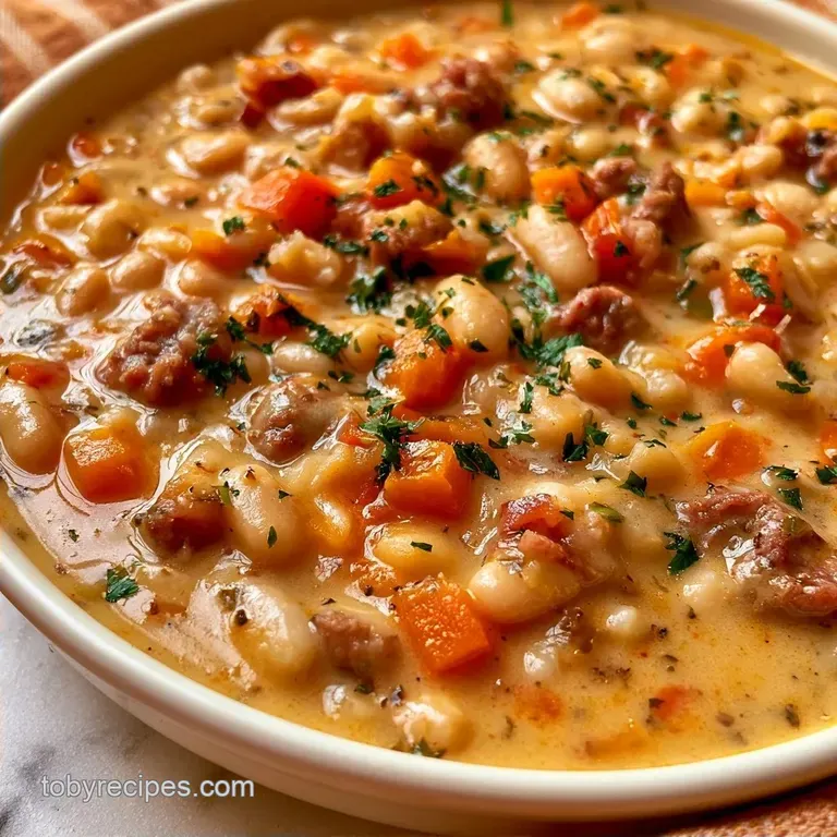 Tuscan White Bean Soup with Italian Sausage