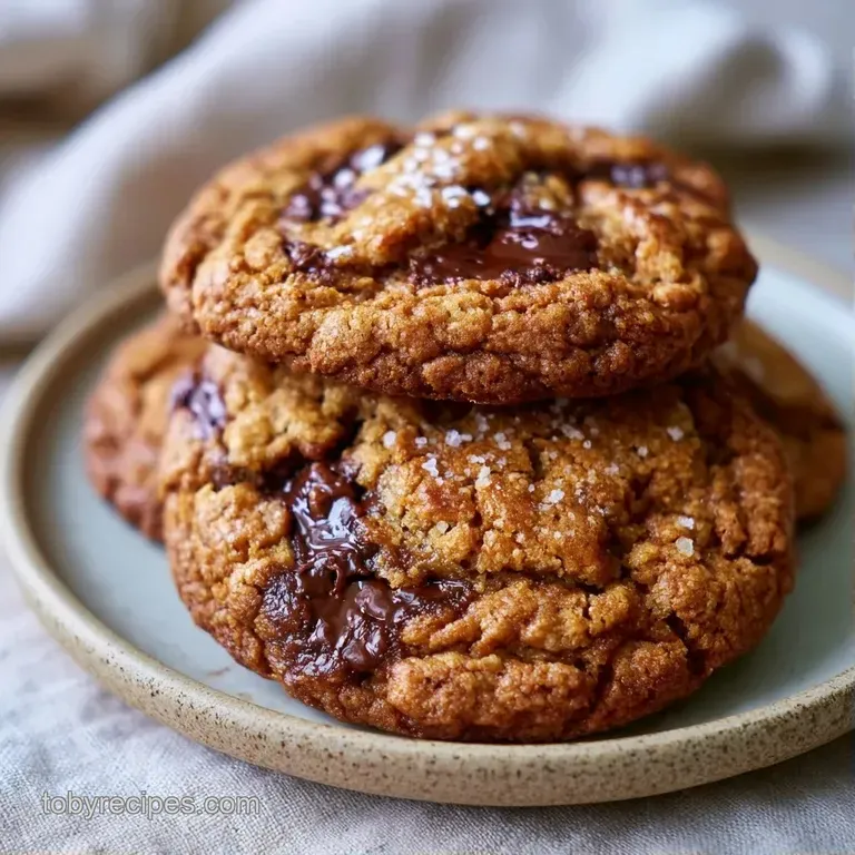 A stack of warm, chewy cookies on a white ceramic plate, paired with a glass of cold milk and a linen napkin.