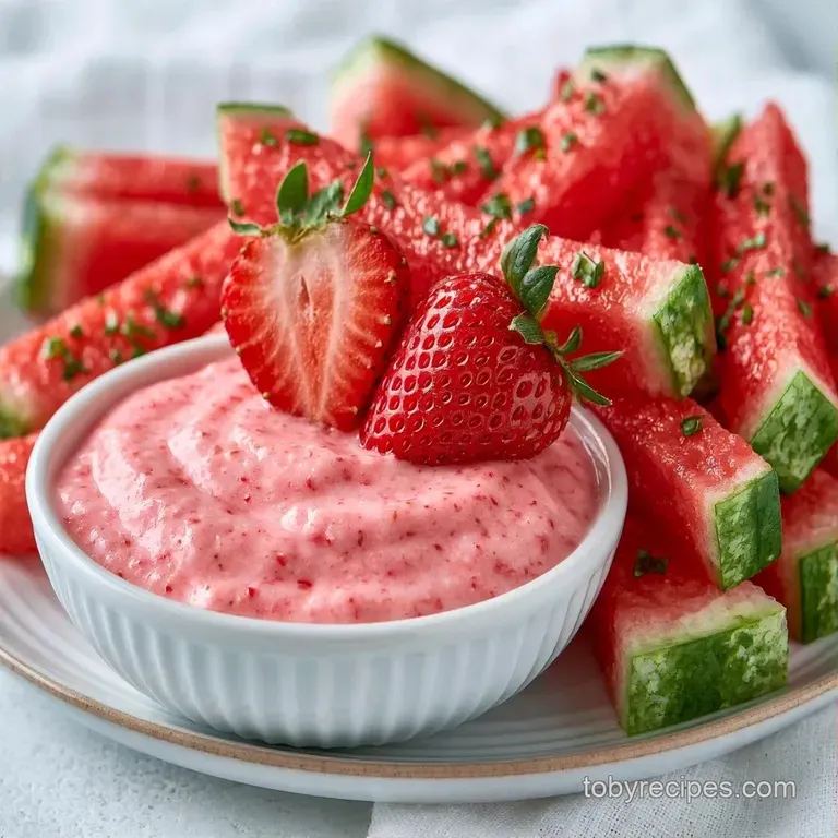 Vibrant red fruit batons arranged neatly beside a bowl of thick, smooth white yogurt and fresh green mint leaves.